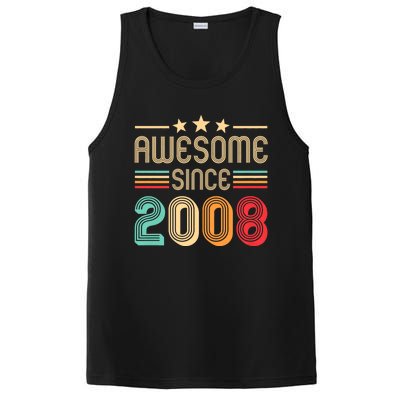 Awesome Since 2008 Birthday Retro PosiCharge Competitor Tank