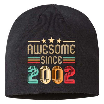 Awesome Since 2002 Birthday Retro Sustainable Beanie