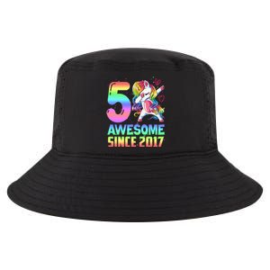 Awesome Since 2017 Unicorn 5th Birthday 5 Years Old Cool Comfort Performance Bucket Hat