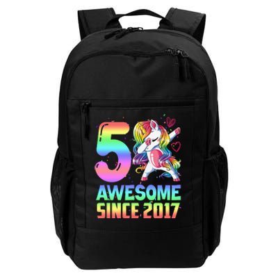 Awesome Since 2017 Unicorn 5th Birthday 5 Years Old Daily Commute Backpack