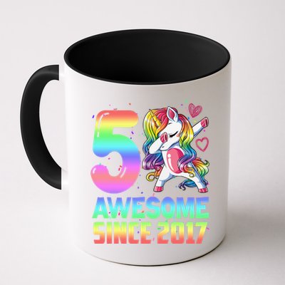 Awesome Since 2017 Unicorn 5th Birthday 5 Years Old Coffee Mug