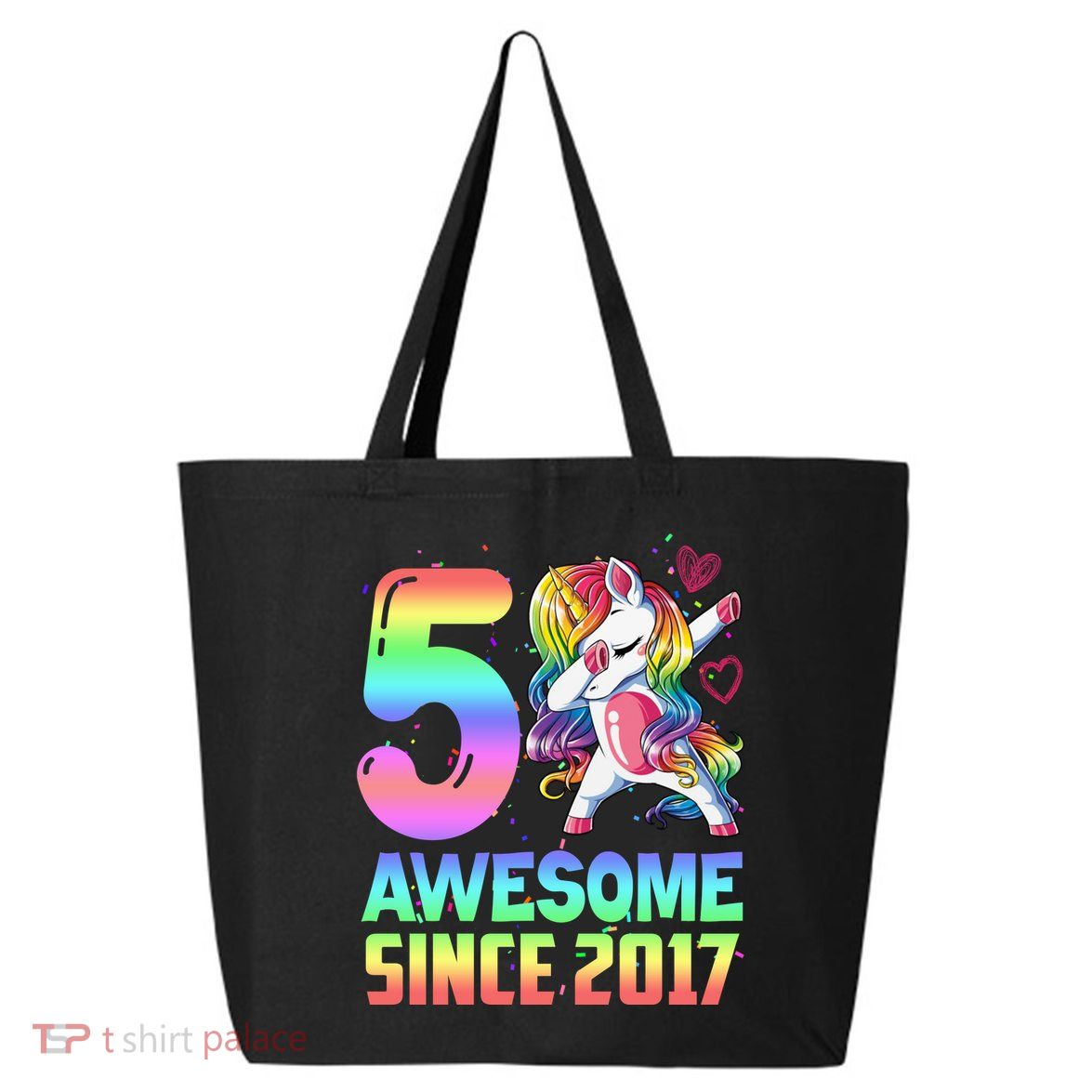Awesome Since 2017 Unicorn 5th Birthday 5 Years Old 25L Jumbo Tote