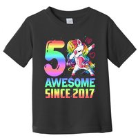 Awesome Since 2017 Unicorn 5th Birthday 5 Years Old Toddler T-Shirt