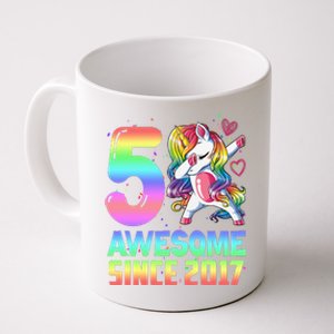 Awesome Since 2017 Unicorn 5th Birthday 5 Years Old Coffee Mug