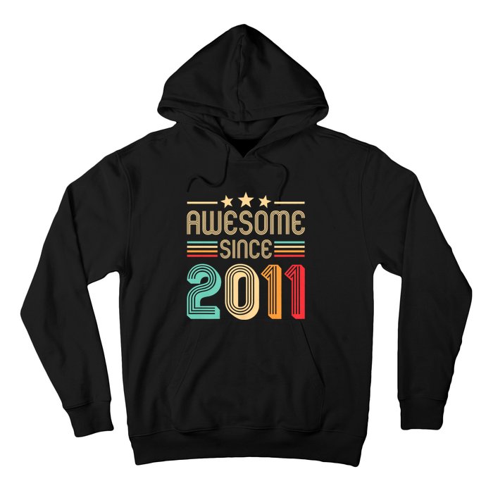 Awesome Since 2011 Birthday Retro Hoodie