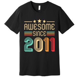 Awesome Since 2011 Birthday Retro Premium T-Shirt