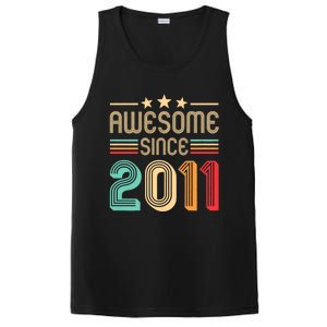 Awesome Since 2011 Birthday Retro PosiCharge Competitor Tank