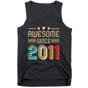 Awesome Since 2011 Birthday Retro Tank Top