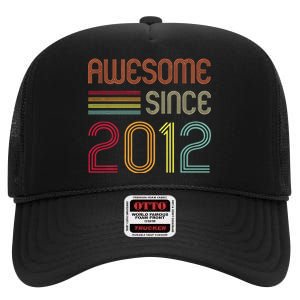 Awesome Since 2012 11th Birthday Retro High Crown Mesh Back Trucker Hat