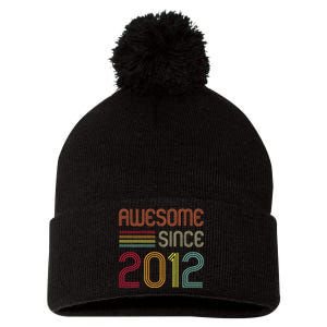 Awesome Since 2012 11th Birthday Retro Pom Pom 12in Knit Beanie