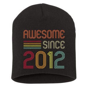 Awesome Since 2012 11th Birthday Retro Short Acrylic Beanie