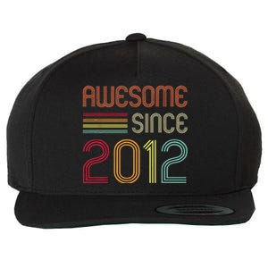 Awesome Since 2012 11th Birthday Retro Wool Snapback Cap