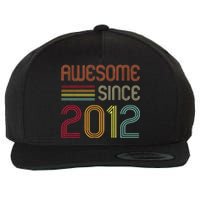 Awesome Since 2012 11th Birthday Retro Wool Snapback Cap