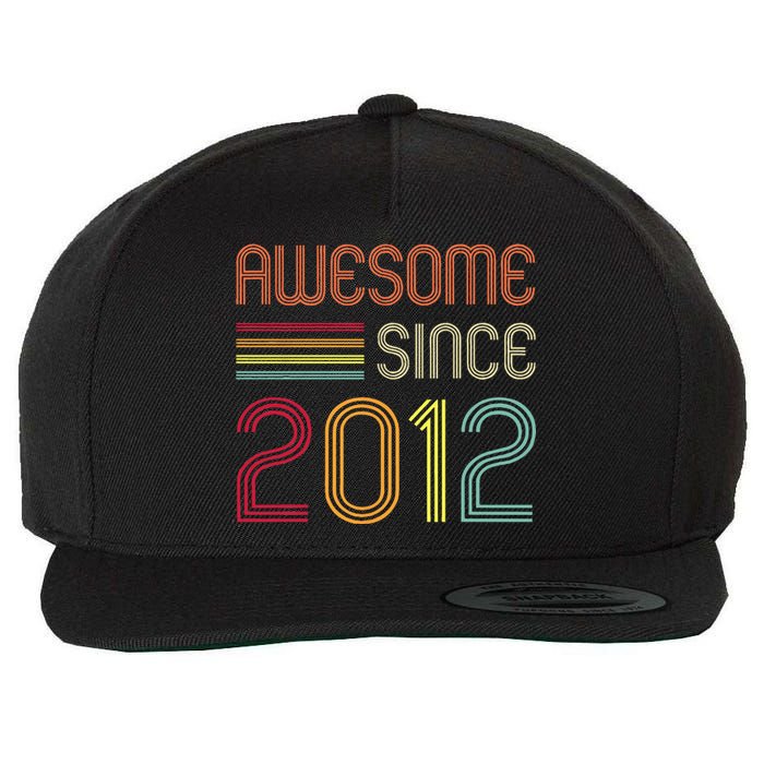 Awesome Since 2012 11th Birthday Retro Wool Snapback Cap