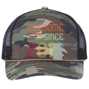 Awesome Since 2012 11th Birthday Retro Retro Rope Trucker Hat Cap