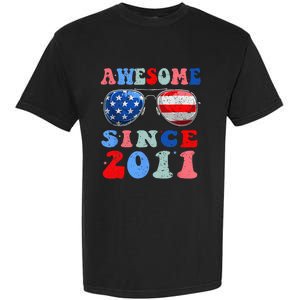 Awesome Since 2011 12 Years Birthday 4th of July Garment-Dyed Heavyweight T-Shirt