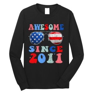 Awesome Since 2011 12 Years Birthday 4th of July Long Sleeve Shirt