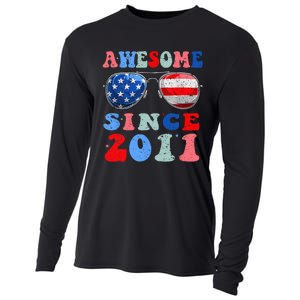 Awesome Since 2011 12 Years Birthday 4th of July Cooling Performance Long Sleeve Crew