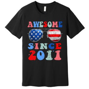 Awesome Since 2011 12 Years Birthday 4th of July Premium T-Shirt