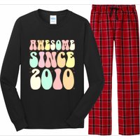 Awesome Since 2010 Birthday 12 Years Old Girls Boys Long Sleeve Pajama Set