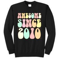 Awesome Since 2010 Birthday 12 Years Old Girls Boys Tall Sweatshirt