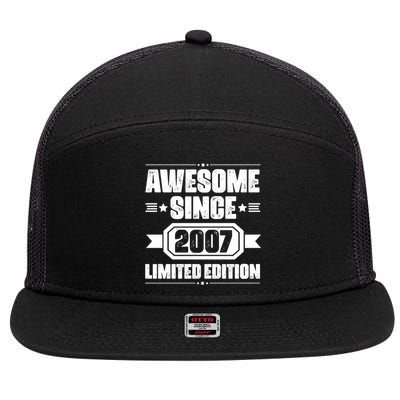 Awesome Since 2007 Limited Edition 7 Panel Mesh Trucker Snapback Hat