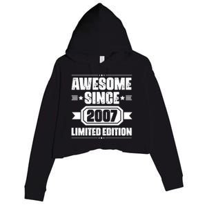 Awesome Since 2007 Limited Edition Crop Fleece Hoodie