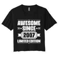 Awesome Since 2007 Limited Edition Women's Crop Top Tee