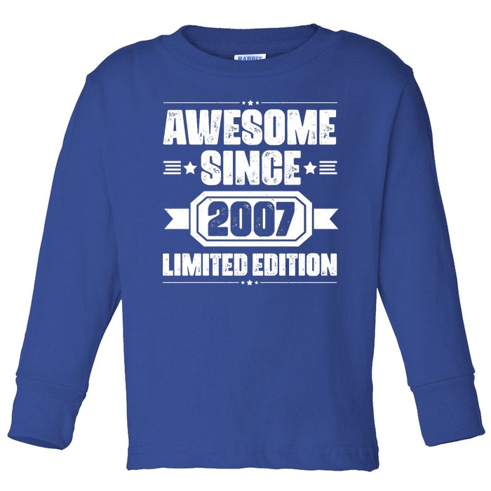 Awesome Since 2007 Limited Edition Toddler Long Sleeve Shirt