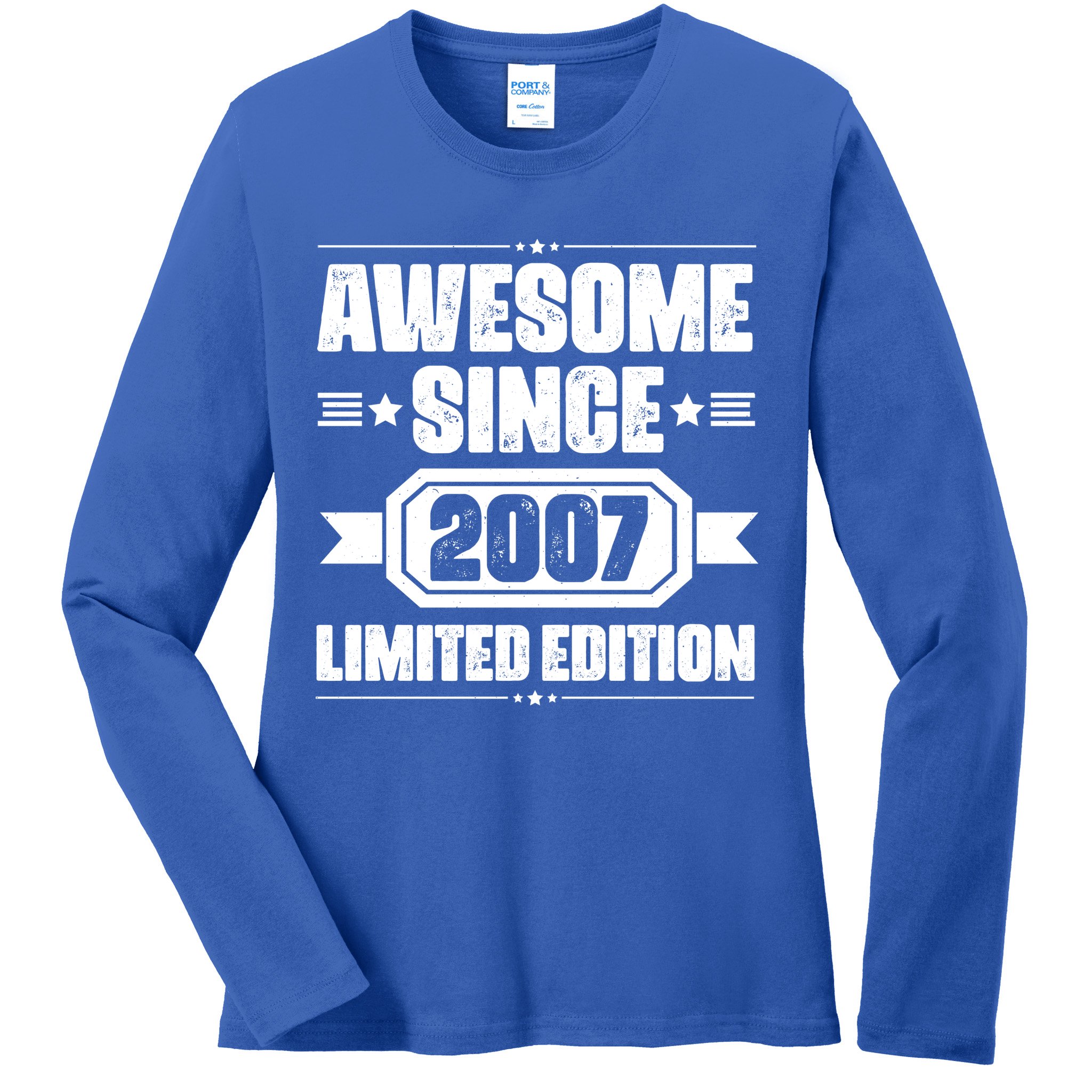 Awesome Since 2007 Limited Edition Ladies Long Sleeve Shirt
