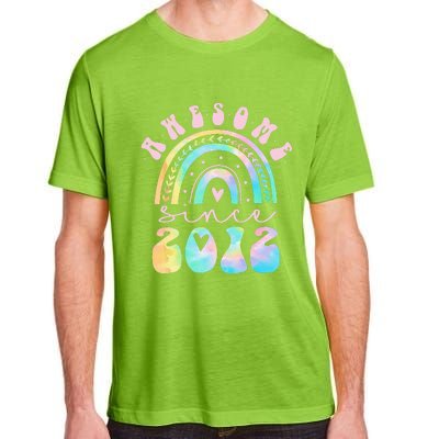 Awesome Since 2012 11 Year Old Rainbow Tie Dye 11th Birthday Adult ChromaSoft Performance T-Shirt