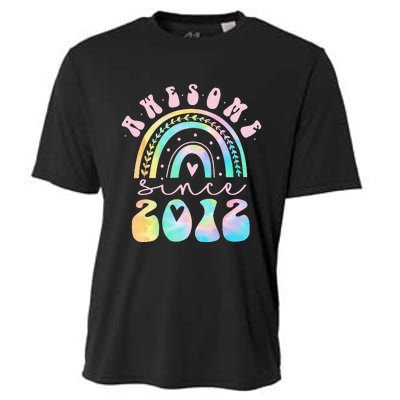 Awesome Since 2012 11 Year Old Rainbow Tie Dye 11th Birthday Cooling Performance Crew T-Shirt