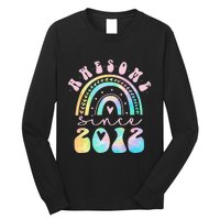 Awesome Since 2012 11 Year Old Rainbow Tie Dye 11th Birthday Long Sleeve Shirt