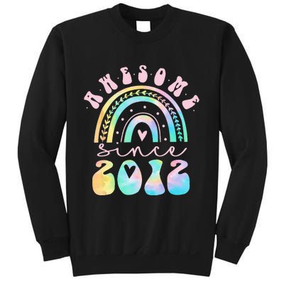 Awesome Since 2012 11 Year Old Rainbow Tie Dye 11th Birthday Sweatshirt