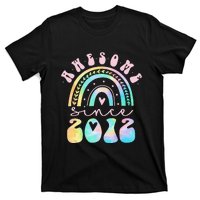 Awesome Since 2012 11 Year Old Rainbow Tie Dye 11th Birthday T-Shirt