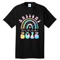 Awesome Since 2012 11 Year Old Rainbow Tie Dye 11th Birthday Tall T-Shirt