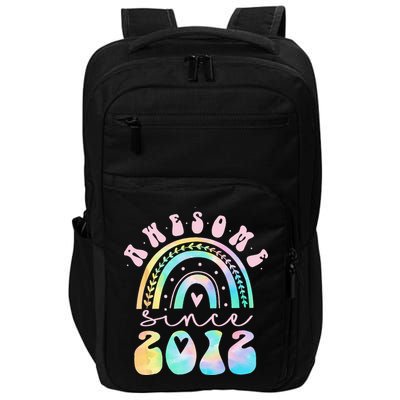 Awesome Since 2012 11 Year Old Rainbow Tie Dye 11th Birthday Impact Tech Backpack