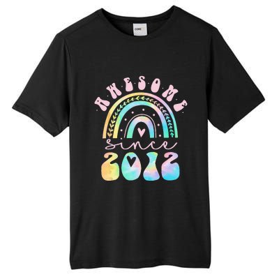 Awesome Since 2012 11 Year Old Rainbow Tie Dye 11th Birthday Tall Fusion ChromaSoft Performance T-Shirt