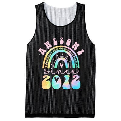 Awesome Since 2012 11 Year Old Rainbow Tie Dye 11th Birthday Mesh Reversible Basketball Jersey Tank