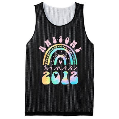 Awesome Since 2012 11 Year Old Rainbow Tie Dye 11th Birthday Mesh Reversible Basketball Jersey Tank