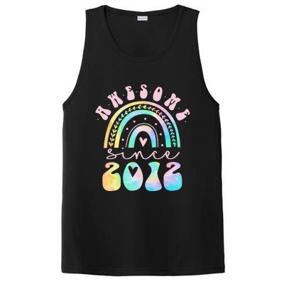 Awesome Since 2012 11 Year Old Rainbow Tie Dye 11th Birthday PosiCharge Competitor Tank