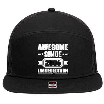 Awesome Since 2006 Limited Edition Birthday 7 Panel Mesh Trucker Snapback Hat