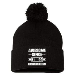 Awesome Since 2006 Limited Edition Birthday Pom Pom 12in Knit Beanie