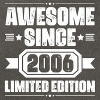Awesome Since 2006 Limited Edition Birthday Cotton Canvas Backpack