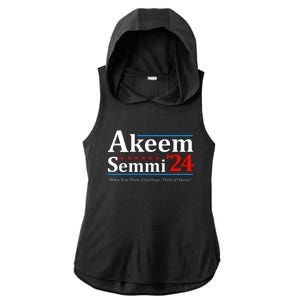 Akeem Semmi 2024 When You Think Of Garbage Ladies PosiCharge Tri-Blend Wicking Draft Hoodie Tank