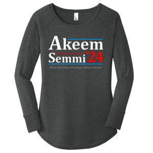 Akeem Semmi 2024 When You Think Of Garbage Women's Perfect Tri Tunic Long Sleeve Shirt