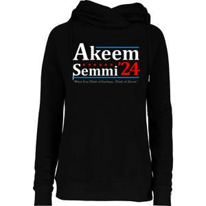 Akeem Semmi 2024 When You Think Of Garbage Womens Funnel Neck Pullover Hood