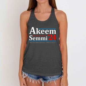 Akeem Semmi 2024 When You Think Of Garbage Women's Knotted Racerback Tank