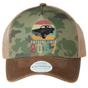 Awesome Since 2007 16 Years Old 16th Birthday For Car Lover Legacy Tie Dye Trucker Hat