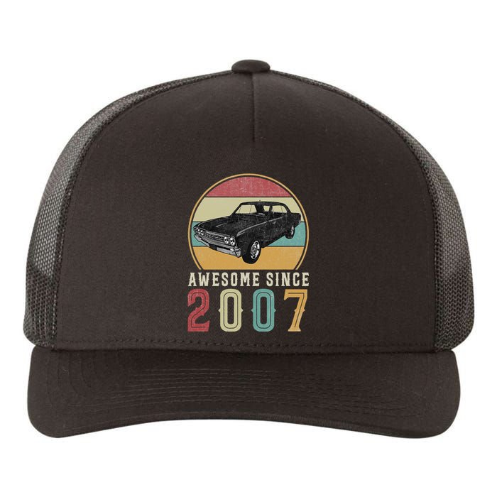 Awesome Since 2007 16 Years Old 16th Birthday For Car Lover Yupoong Adult 5-Panel Trucker Hat